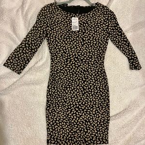 3/4 sleeve Bodycon dress midi